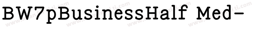 BW7pBusinessHalf Med字体转换